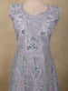 Light Lavender Mirror and Beads Embroidered Design Net Gown with Dupatta