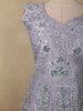 Light Lavender Mirror and Beads Embroidered Design Net Gown with Dupatta