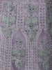 Light Lavender Mirror and Beads Embroidered Design Net Gown with Dupatta