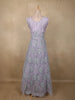Light Lavender Mirror and Beads Embroidered Design Net Gown with Dupatta