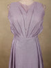 Light Lavender Shimmer Solid And Glitter Design Party Wear Gown with with Pleated Bodice