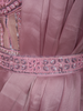 Light Lavender Solid Design Georgette Ready To Wear Saree with Designer Blouse
