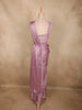 Light Lavender Solid Design Georgette Ready To Wear Saree with Designer Blouse