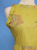 Light Olive Green Floral Design Cotton Kurti
