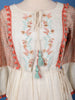 Light Orange Floral Designed Cotton Kurti - Diadem