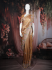 Light Orange Floral Embroidered Tissue Silk Saree with Designer Border
