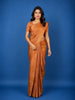 Light Orange Geometric Design Zari Woven Soft Silk Saree