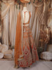 Light Orange Heavy Mirror and Beads Embroidered Design Net Lehenga With Net Dupatta