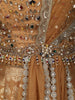 Light Peach Floral Beads Embroidered Design Banarasi Silk Lehenga with Dupatta