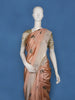 Light Peach Floral Butta Design Semi Tussar Silk Saree