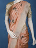 Light Peach Floral Butta Design Semi Tussar Silk Saree
