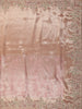 Light Peach Floral Design Pure Tissue Silk Saree