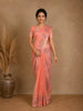 Light Peach Floral Embroidered Kota Cotton Saree