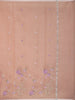 Light Peach Floral Embroidered Kota Cotton Saree