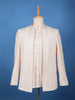 Light Peach Floral Embroidered Cotton Men's Suit - Diadem