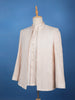 Light Peach Floral Embroidered Cotton Men's Suit - Diadem