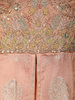 Light Peach Floral Embroidered Tissue Silk Palazzo Suit with Dupatta
