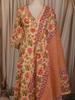 Light Peach Floral Printed Design Cotton Anarkali Salwar Suit with Dupatta