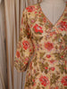 Light Peach Floral Printed Design Cotton Anarkali Salwar Suit with Dupatta