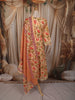 Light Peach Floral Printed Design Cotton Anarkali Salwar Suit with Dupatta