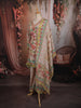 Light Peach Floral Printed and Sequins Embroidered Design Textured Fabric Party Wear Palazzo Suit with Matching Dupatta