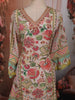 Light Peach Floral Printed and Sequins Embroidered Design Textured Fabric Party Wear Palazzo Suit with Matching Dupatta