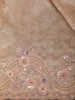 Light Peach Floral Sequin Embroidered Silk Saree