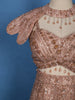 Light Peach Floral Sequins Embroidered Party Wear Mermaid Net Lehenga
