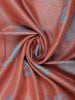 Light Peach Floral Woven Design Art Silk Saree