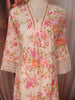 Light Peach Pink Floral Printed Design Cotton Straight Cut Salwar Suit with Matching Dupatta