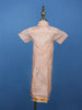 Light Peach Silk Dhoti Shirt Set for Boys - Diadem