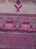 Light Pink And Magenta Ikat Design Art Silk Saree With Contrast Green Embroidered Blouse
