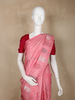 Light Pink Floral Butta Design Kanchipuram Silk Saree With Solid Border