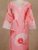 Light Pink Floral Design Cotton Salwar Suit With Dupatta