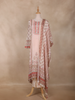 Light Pink Floral Design Georgette Straight Cut Salwar Suit