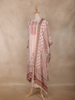 Light Pink Floral Design Georgette Straight Cut Salwar Suit
