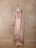 Light Pink Floral Design Georgette Straight Cut Salwar Suit