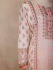 Light Pink Floral Design Georgette Straight Cut Salwar Suit