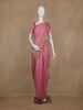 Light Pink  Floral Design Semi Banarasi Silk Saree