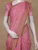 Light Pink  Floral Design Semi Banarasi Silk Saree