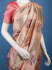 Light Pink Floral Design Semi Tussar Saree
