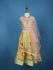 Light Pink Floral Design Silk Kids Lehenga With Dupatta