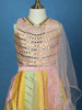 Light Pink Floral Design Silk Kids Lehenga With Dupatta