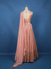 Light Pink Floral Embroidered Banarasi Silk Lehenga