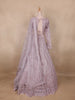 Light Pink Floral Embroidered Bridal Net Lehenga Set