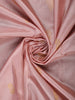 Light Pink Floral Motif Woven Pure Kanchipuram Silk Saree With Rich Zari Border