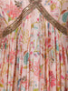 Light Pink Floral Printed Anarkali Georgette Gown - Diadem
