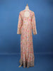 Light Pink Floral Printed Anarkali Georgette Gown - Diadem
