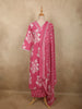 Light Pink Floral Printed Design Cotton Salwar Suit with Dupatta