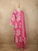 Light Pink Floral Printed Design Cotton Salwar Suit with Dupatta